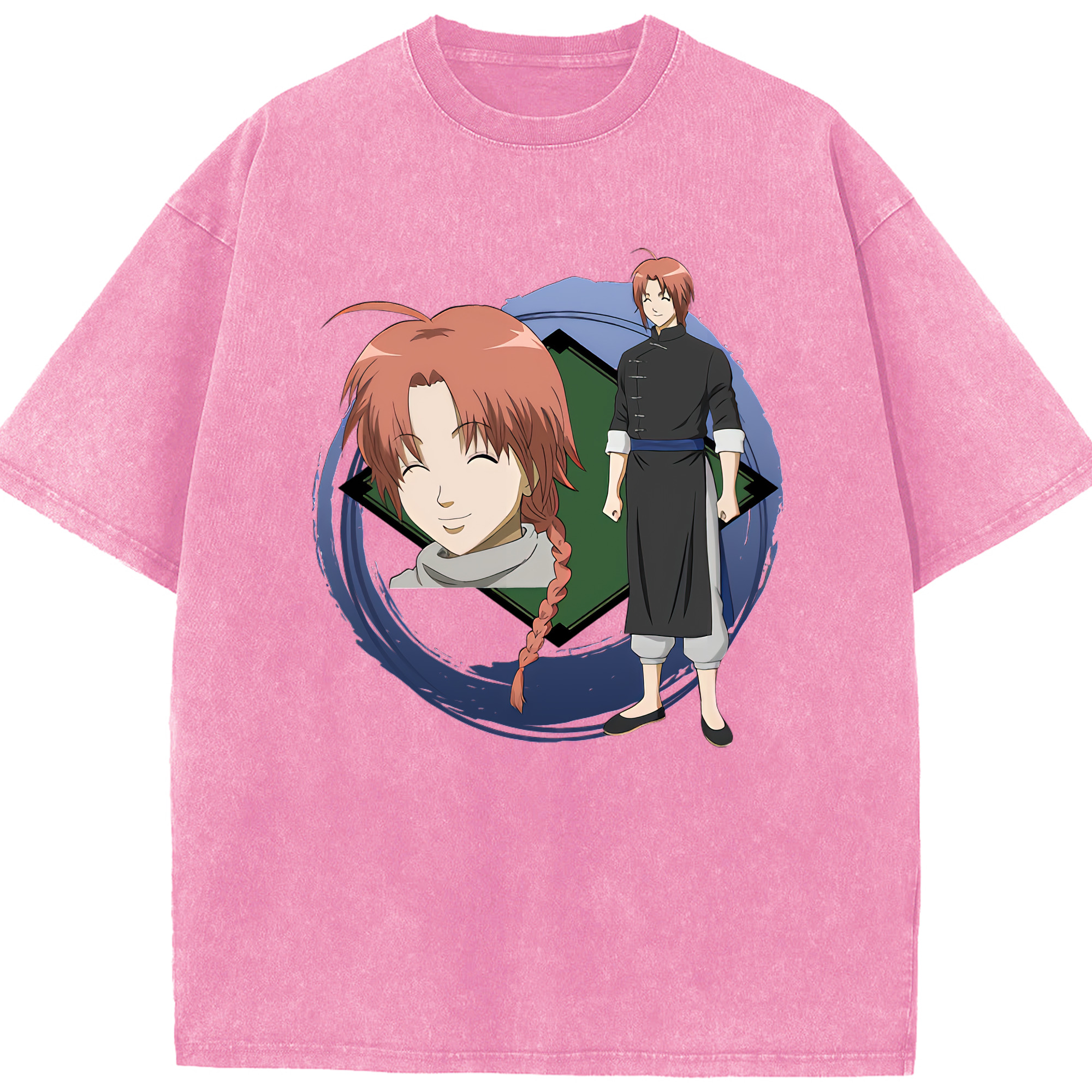 （画像用） ぎんたま 坂田銀時（さかたぎんとき） 神楽 志村新八（しむら しんぱち） GINTAMA Sakata Gintoki Kagura Shimura Shinpachi 綿100% ヴィンテージ風 半袖Tシャツ（フロントプリント）